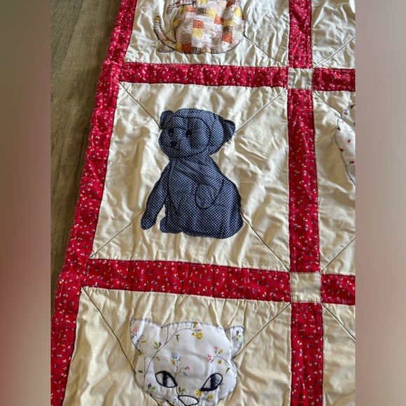 Vintage Handmade Custom Made Baby Animal Quilt Blanket Retro 45”x60” - Picture 5 of 16